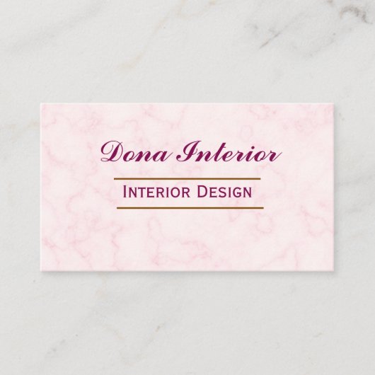 Interior Designer Business Card 名刺 (正面)