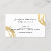 Interior Designer Business Card Luxe Gold Logo 名刺 (裏面)