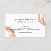 Interior Designer Business Card Rose Gold Logo 名刺 (裏面)