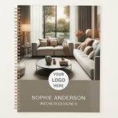 Interior Designer Custom Logo Photo Taupe プランナー手帳 (正面)