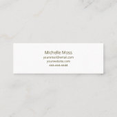 Interior Designer Desert Botanical Succulent スキニー名刺 (裏面)