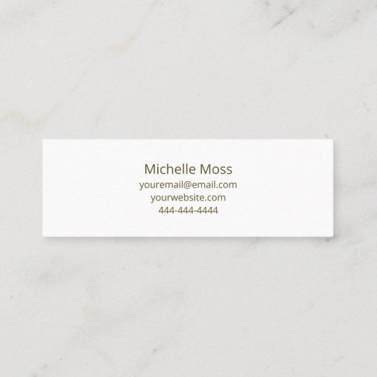 Interior Designer Desert Botanical Succulent スキニー名刺 (裏面)