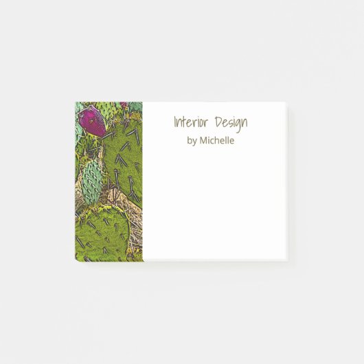 Interior Designer Desert Cactus Succulent ポストイット (正面)
