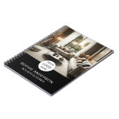 Interior Designer Logo Photo Black ノートブック (左側)