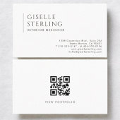 Interior Designer Modern Professional QR Code 名刺