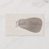 Interior Designer Neutral Beige Linen Abstract 名刺 (正面)
