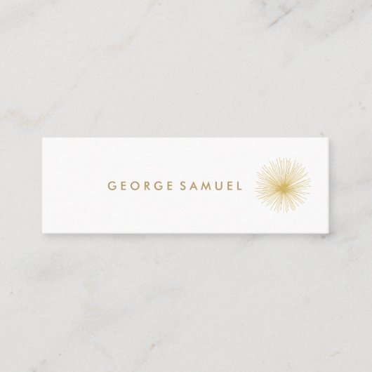 Interior Designer Vintage Modernist Logo  スキニー名刺 (正面)