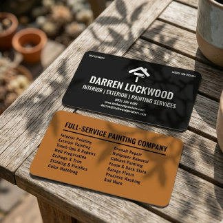 Interior & Exterior Painting Services Black Copper 名刺