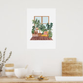 Interior Illustration ポスター (キッチン)