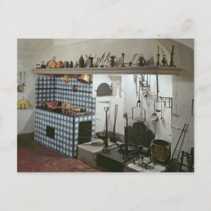 Interior of the kitchen of the Hotel de Cabris ポストカード