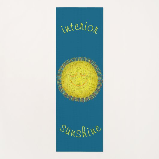 INTERIOR SUNSHINE - HAPPY SUN WITH A SMILE ヨガマット (正面)
