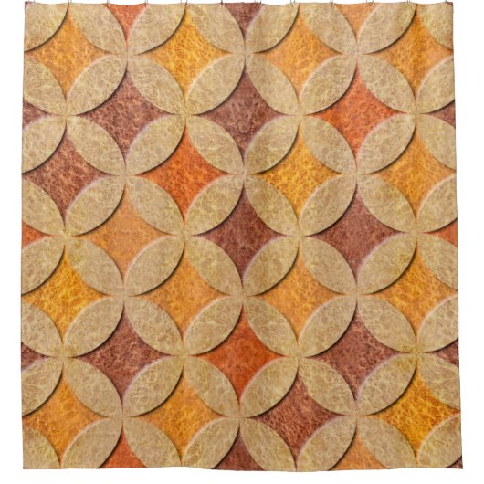 Interior wall panel pattern - Arabic decor - seaml シャワーカーテン (正面)