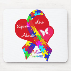 Interlaced Autism Ribbon マウスパッド