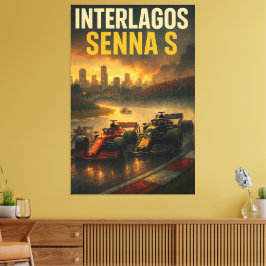 Interlagos Ayrton Senna Tribute Brazilian Grand キャンバスプリント