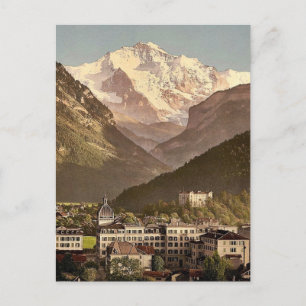 Interlaken、ホテル、Bernese Oberland、スイス ポストカード