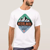 Interlaken Switzerland Mountain Badge Tee Tシャツ (正面)