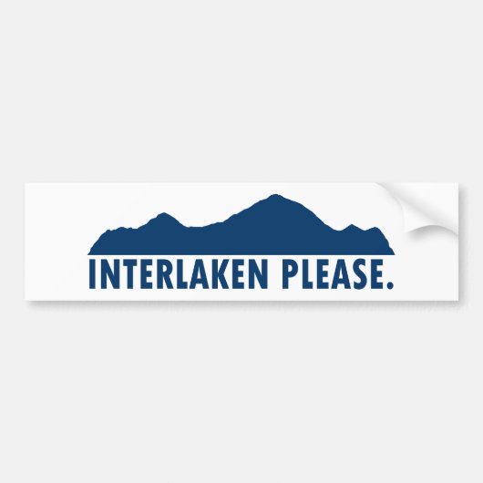 Interlaken Switzerland Please バンパーステッカー (正面)