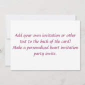 Interlocating Loveハート招待状または招待状 招待状 (裏面)