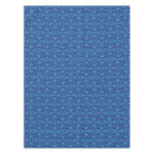 Interlocking Diamonds: Dark Blue Geometric Pattern テーブルクロス (正面)