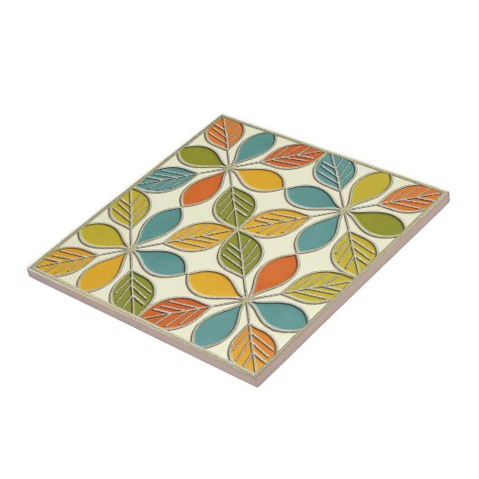 Interlocking Floral Mid-Century Modern #8 ID1224 タイル (側面)