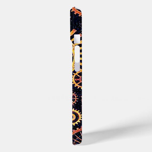 Interlocking gears abstract geometric surface art Case-Mate iPhoneケース (裏面 / 左)