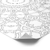Interlocking Loopwork Coloring Page Pattern Art ポスター (角)