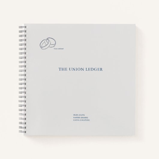 Interlocking Rings- Minimalist Union ノートブック (正面)
