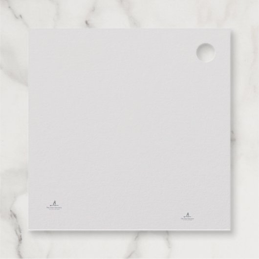 Interlocking Rings- Minimalist Wedding フェイバータグ (裏面)