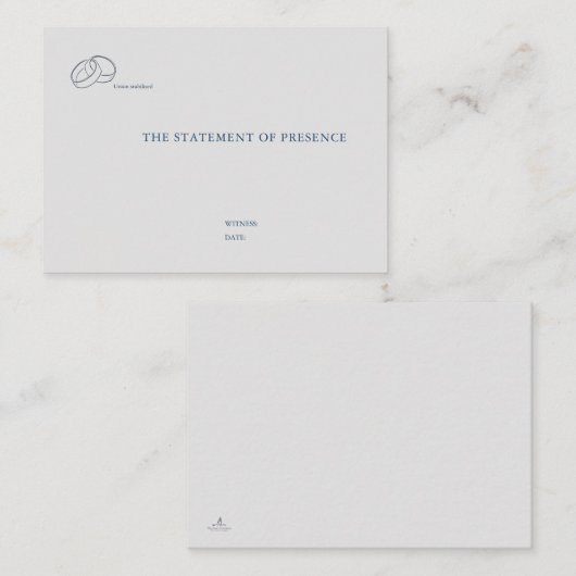 Interlocking Rings- Minimalist Wedding Enclosure エンクロージャーカード (正面/裏面)