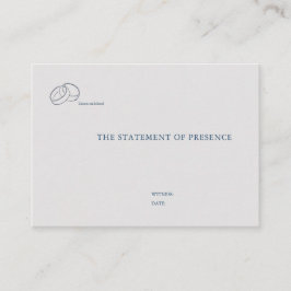 Interlocking Rings- Minimalist Wedding Enclosure エンクロージャーカード