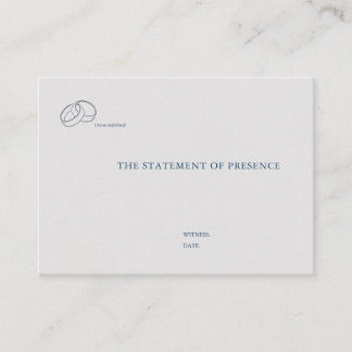 Interlocking Rings- Minimalist Wedding Enclosure エンクロージャーカード