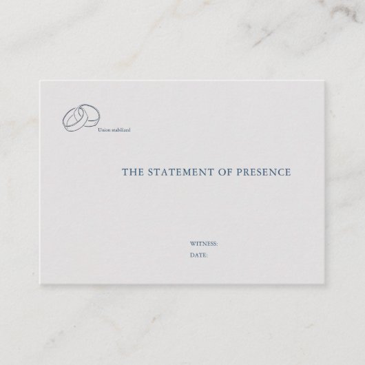 Interlocking Rings- Minimalist Wedding Enclosure エンクロージャーカード (正面)