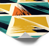 Interlocking Triangles with Brush Stroke Accents ポスター (角)