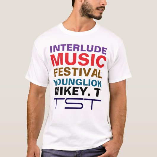 INTERLUDE MUSICフェスティバル。YL MTMen's Basic T-Shirt Tシャツ (正面)