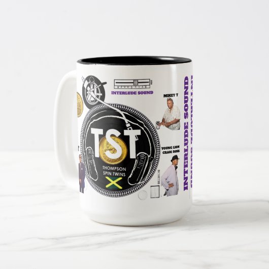 INTERLUDE MUSIC  Mug, 15 oz ツートーンマグカップ (正面左)