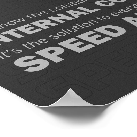 Internal combustion - Speed and power ポスター (角)