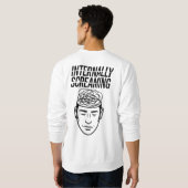 Internally Screaming T-Shirt | Dry Humor Minimal  スウェットシャツ (裏面フル)