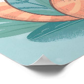 International Cat Day Cute Whimsical Cat Art ポスター (角)