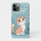 International Cat Day Cute Whimsical Cat Art Case-Mate iPhoneケース (裏)