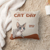 International Cat Day Sphynx Celebration Art クッション (ブランケット)