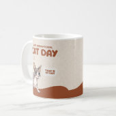International Cat Day Sphynx Celebration Art コーヒーマグカップ (正面左)