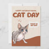 International Cat Day Sphynx Celebration Art シーズンカード (正面)