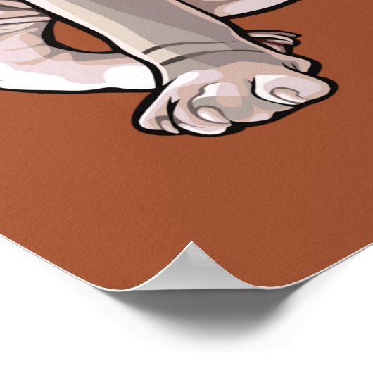 International Cat Day Sphynx Celebration Art ポスター (角)