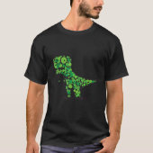 International Dot Day Green Polka Dot Rex Dinosaur Tシャツ (正面)