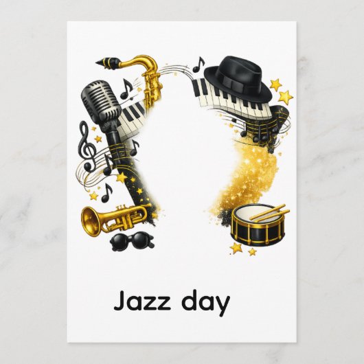 international jazz day 招待状 (正面)