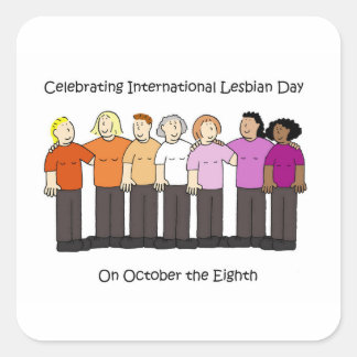 International Lesbian Day October 8th スクエアシール