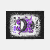 International Overdose Awareness Day Purple Messy フリースブランケット (正面(横))