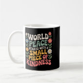 International Peace Day Insring World Kindness Day コーヒーマグカップ (左)