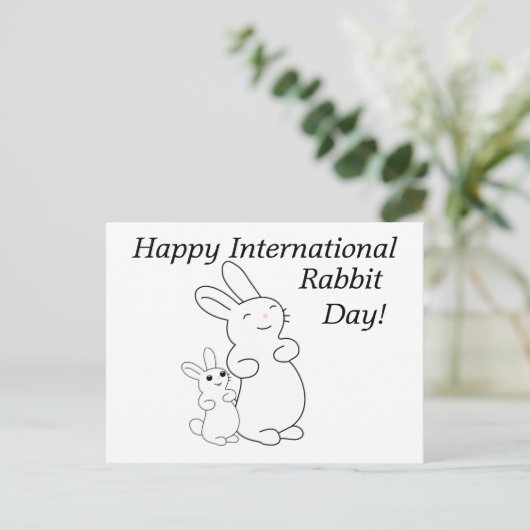 International Rabbit Day ポストカード (スタンド正面)