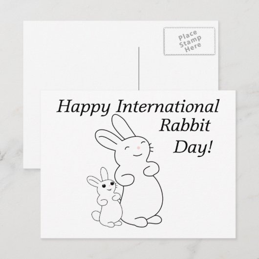 International Rabbit Day ポストカード (正面/裏面)